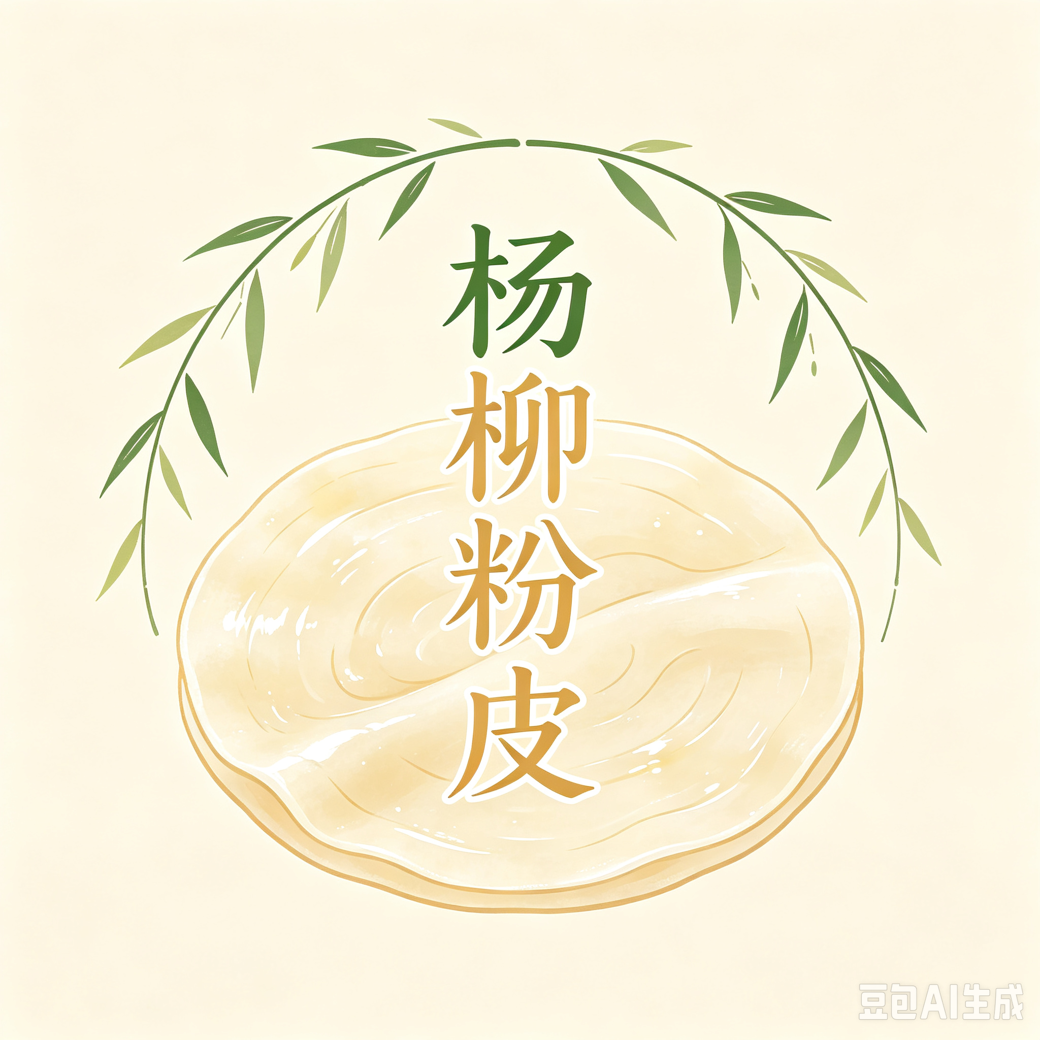 杨柳粉皮制作第二步:调糊